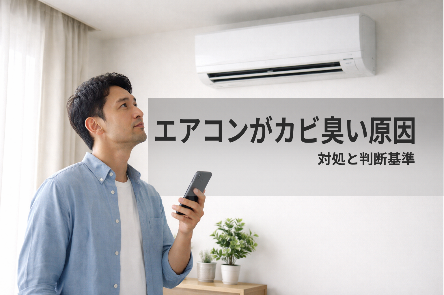 エアコンがカビ臭いときの対処法｜原因の切り分けと自分でできる範囲の判断