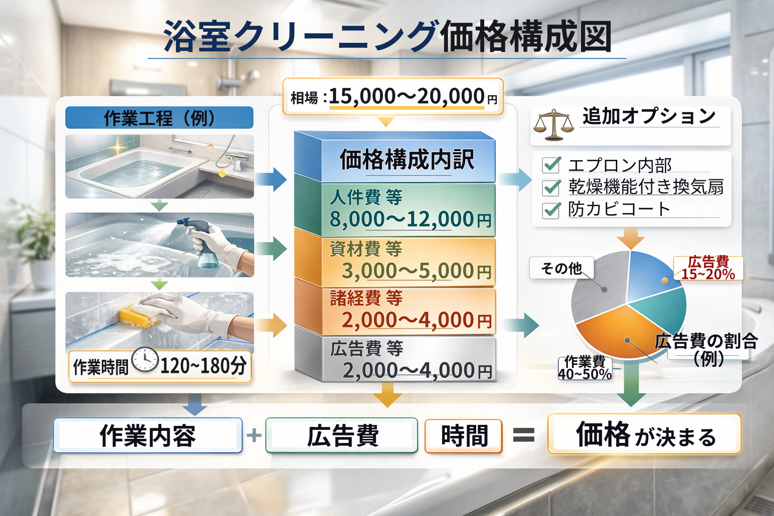 浴室クリーニング価格構成図