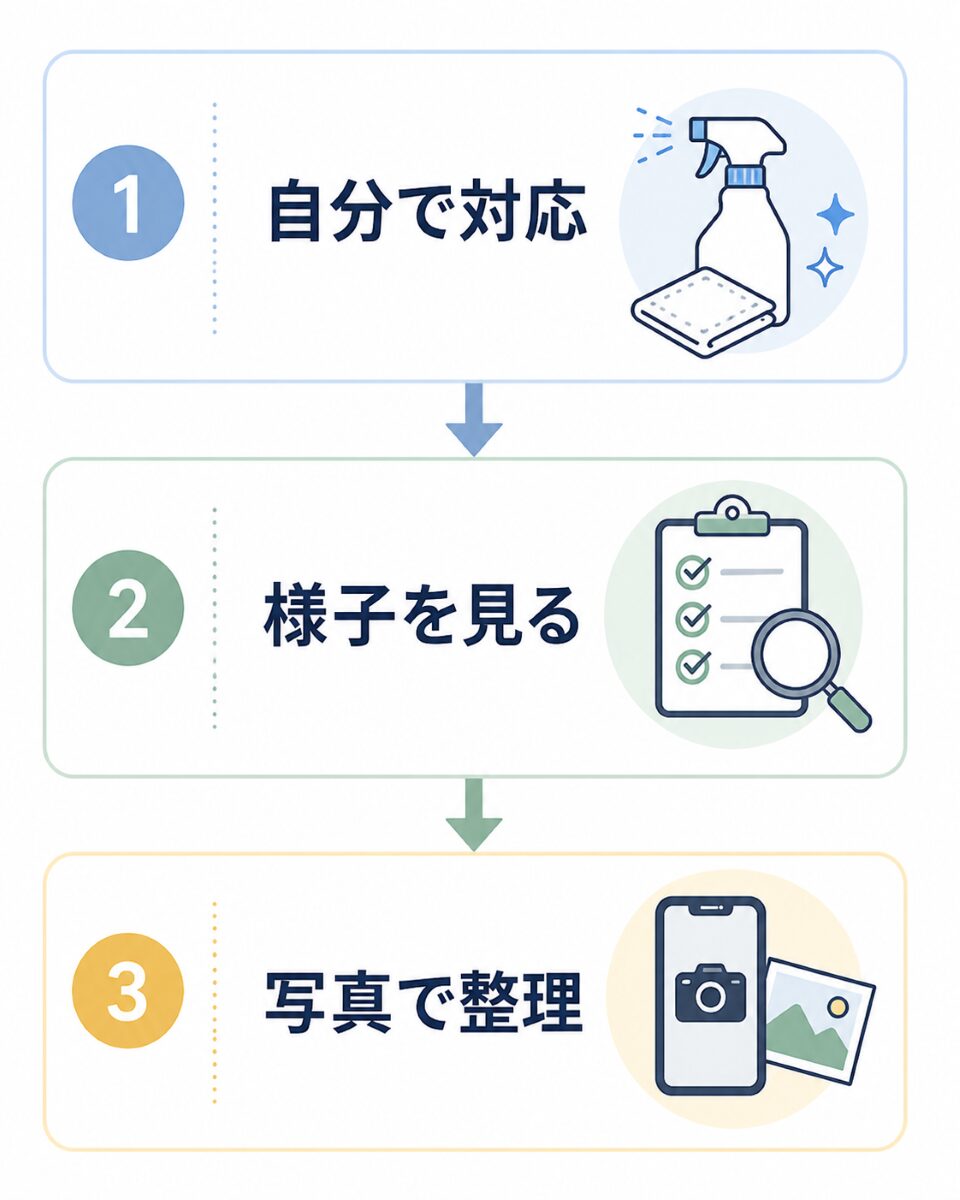 浴室カビ取りを自分で対応するか様子を見るか写真で整理する判断フロー