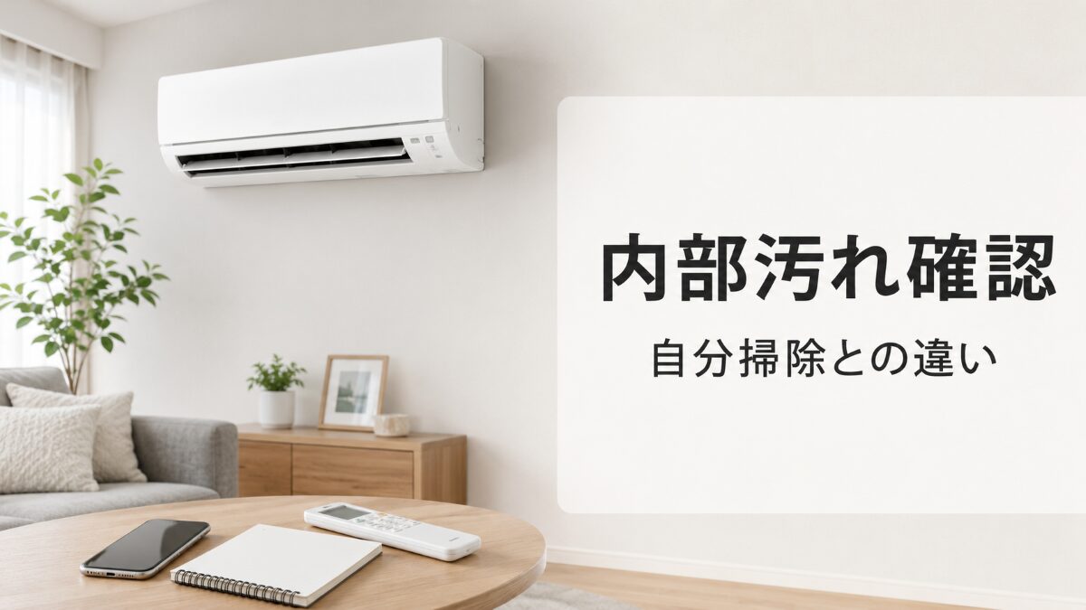 エアコンクリーニングとは何か自分掃除との違いを確認するアイキャッチ