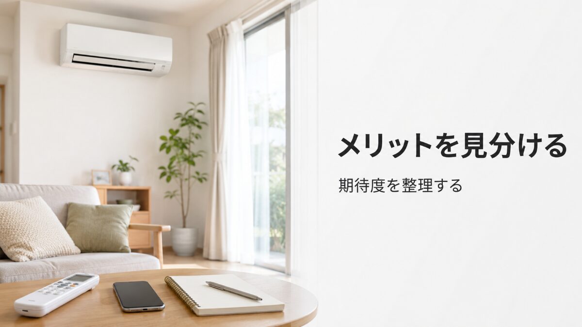 エアコンクリーニングのメリットを状態別に判断する記事のアイキャッチ