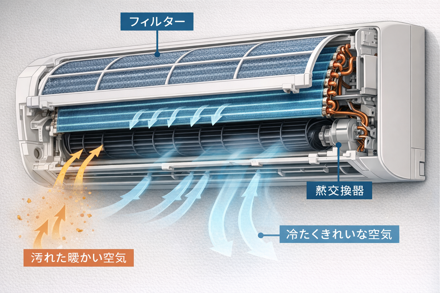 エアコン内部構造図