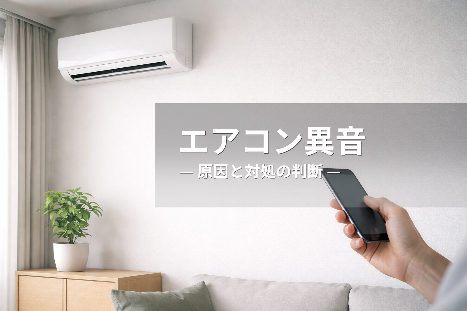 エアコンから異音がする原因｜放置OK・NGの見分け方