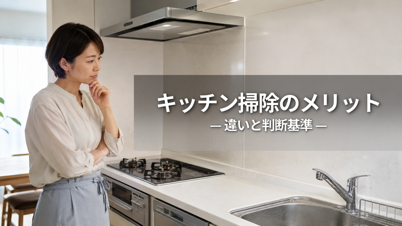 キッチンクリーニングのメリットとは？自分で掃除する場合との違いと判断基準