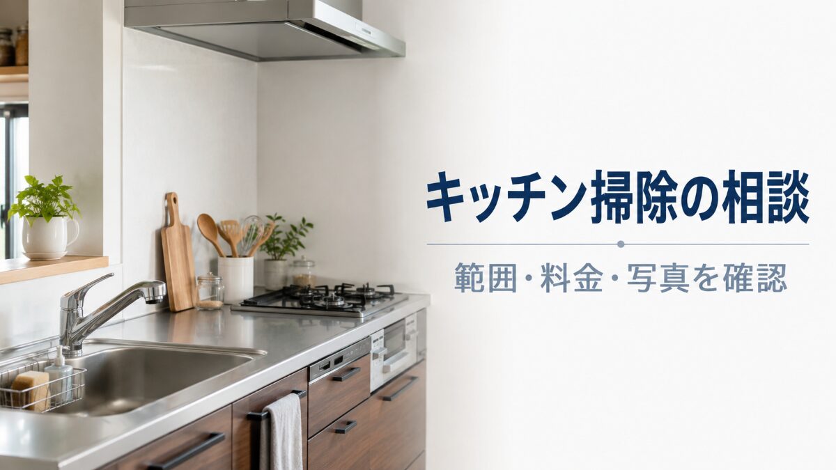 キッチンクリーニングの作業範囲・料金・写真相談を確認する記事