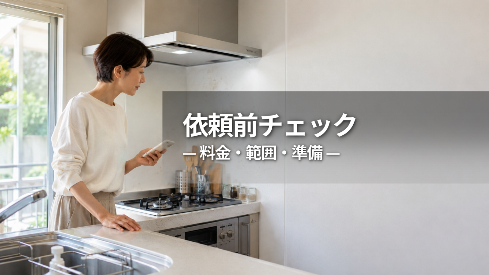 キッチンクリーニング依頼前チェック｜料金・範囲・準備の確認ポイント