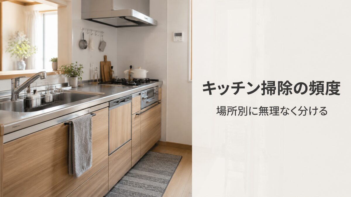キッチン掃除の頻度を場所別に整理する記事のアイキャッチ