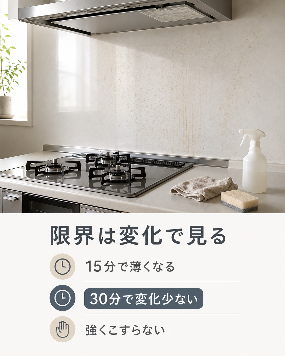 キッチン掃除を自分で続けるか判断するための油汚れと変化の目安