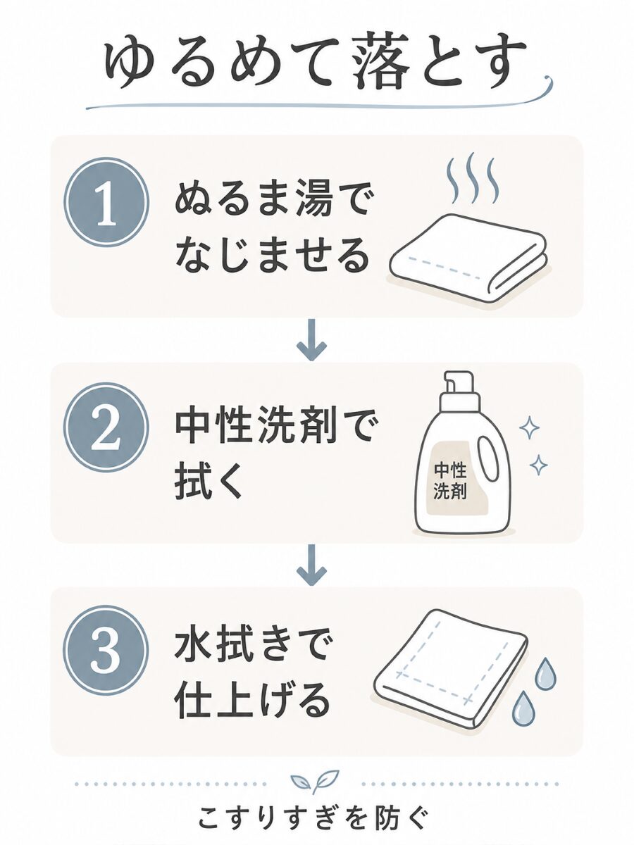 コンロの軽い油汚れをぬるま湯と中性洗剤で落とす3ステップ