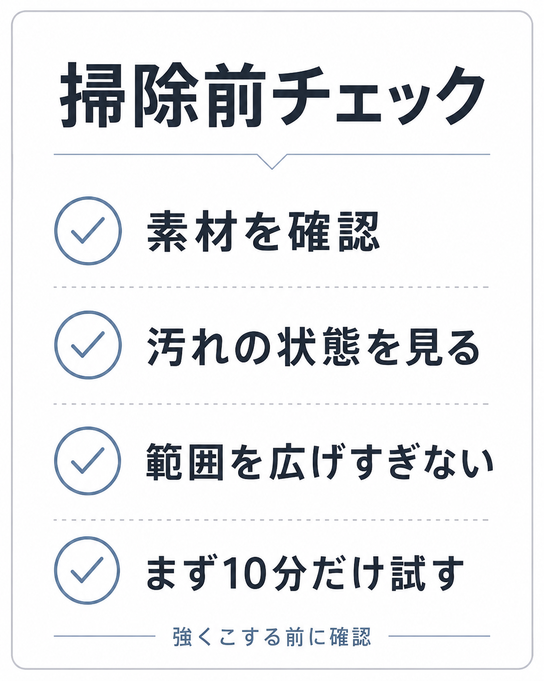 コンロ油汚れを落とす前に素材や汚れの状態を確認するチェックリスト