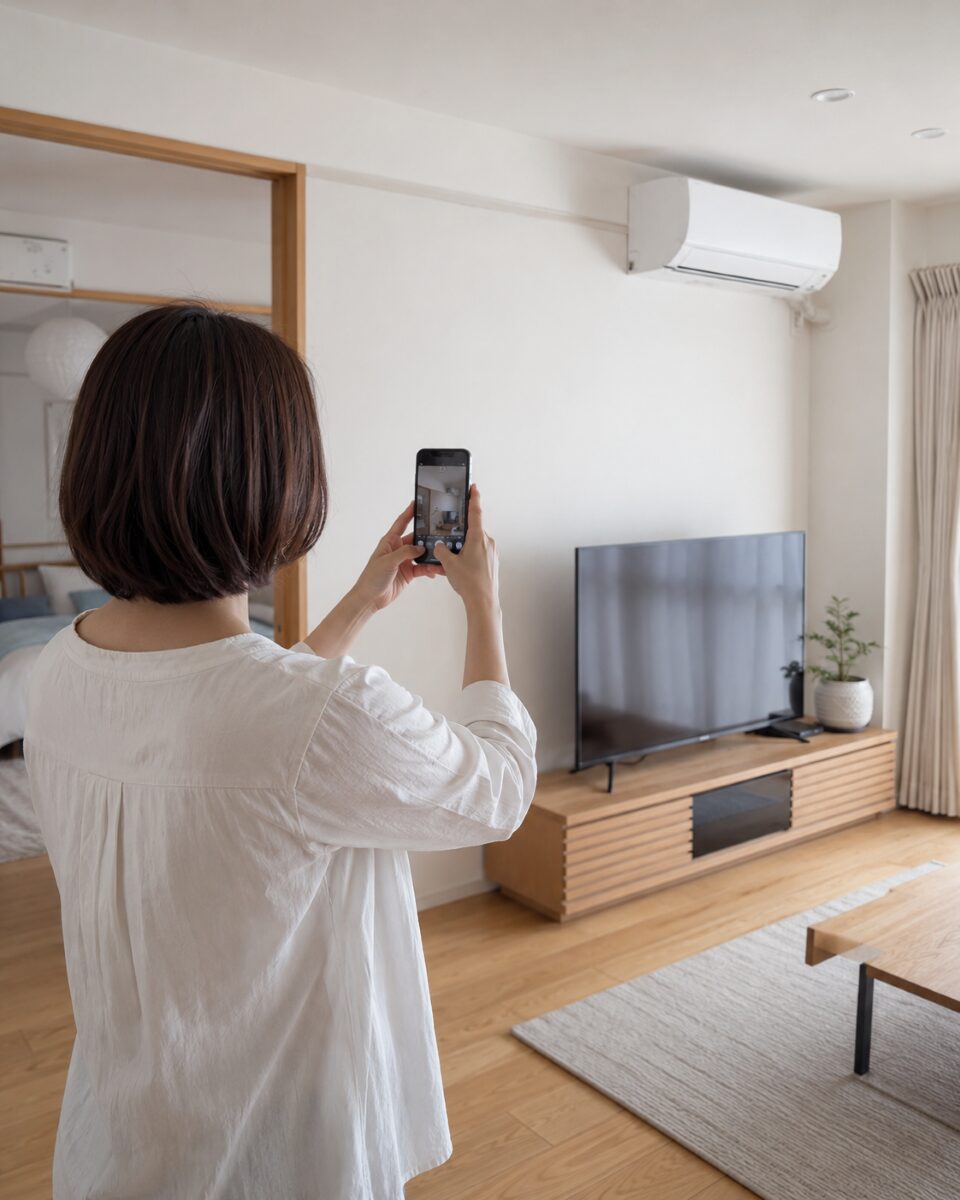 ハウスクリーニング相談前に気になる箇所を写真で整理する様子