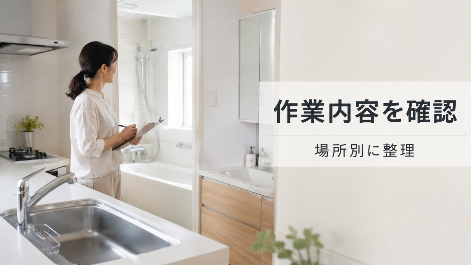 水回りクリーニングの作業内容とは？場所別の範囲と依頼前の確認点