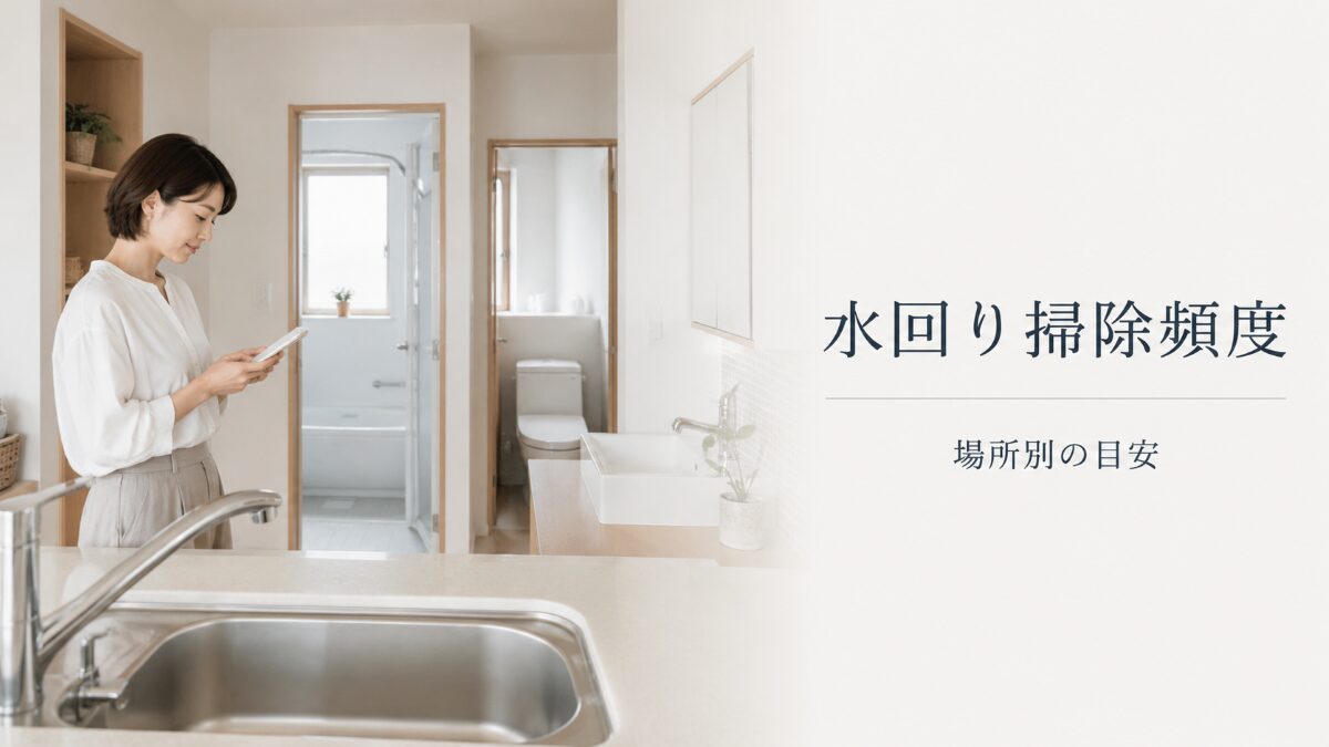 水回り掃除の頻度はどれくらい？場所別の目安と無理なく続ける判断基準