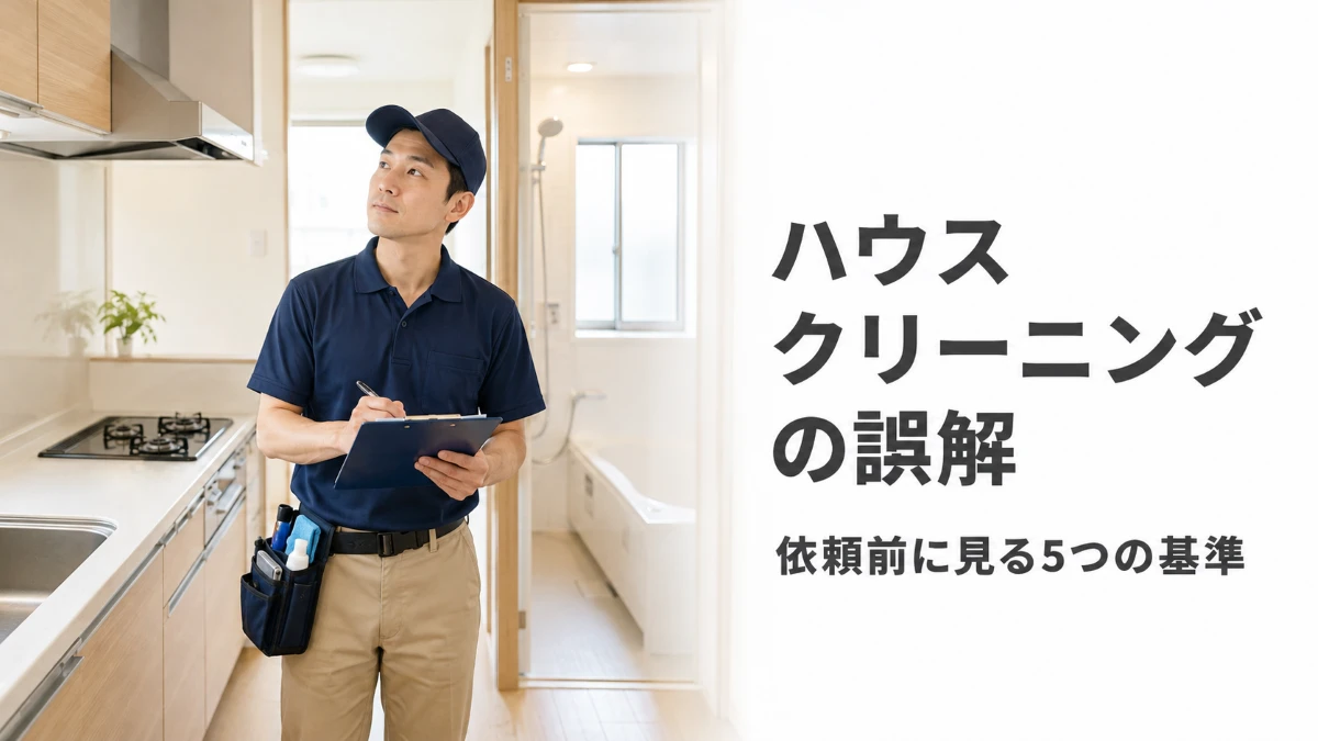 ハウスクリーニングのよくある誤解と依頼前に確認したい5つの判断基準