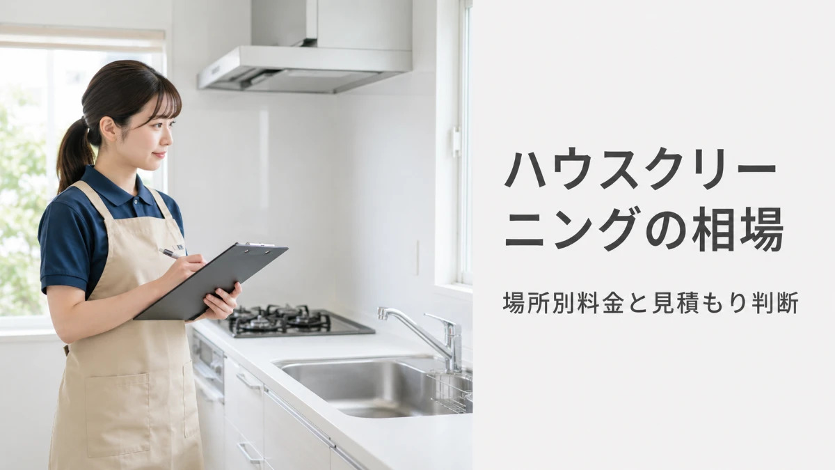 ハウスクリーニングの場所別相場と見積もり判断を解説する記事のアイキャッチ