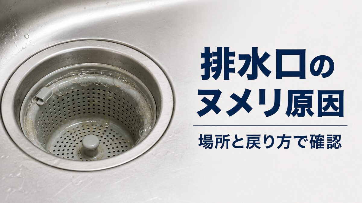 キッチン排水口のヌメリ原因