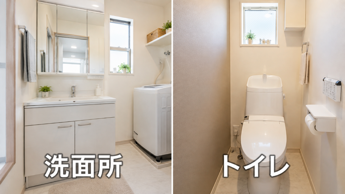 洗面所とトイレの水回りクリーニングで確認する主な設備