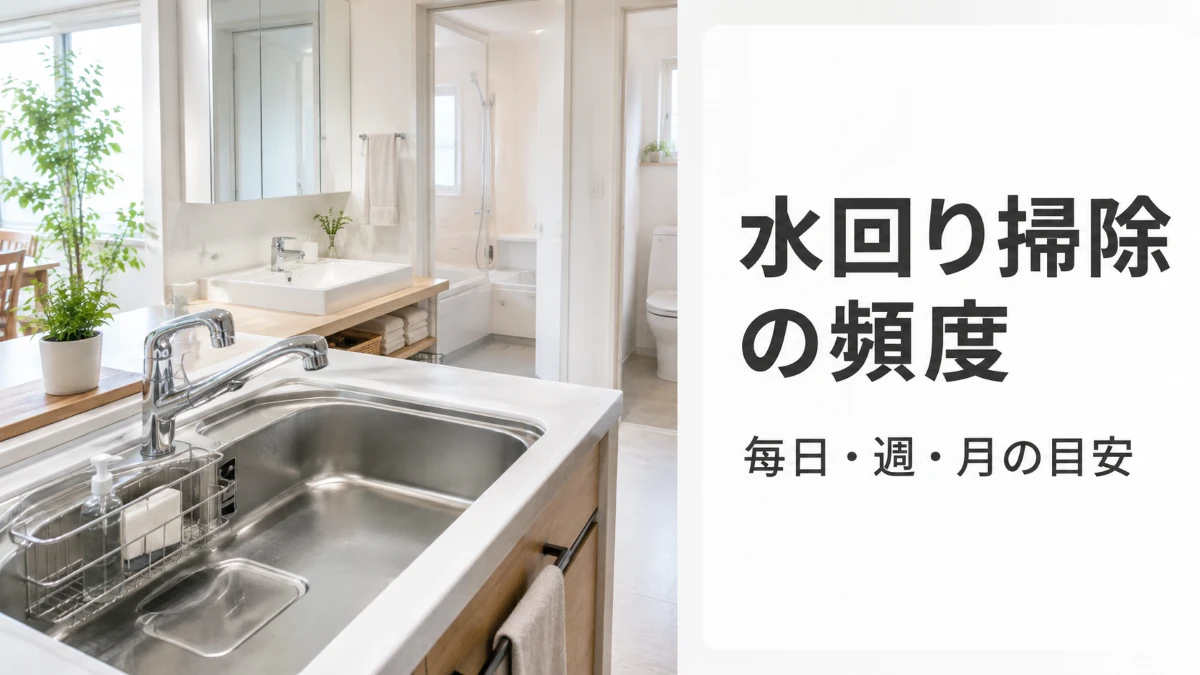水回り掃除の頻度を毎日・週・月の目安で整理する記事のアイキャッチ