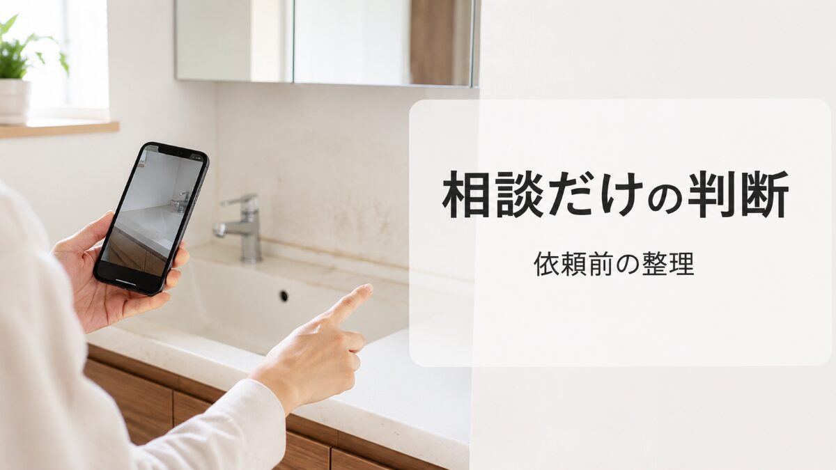 ハウスクリーニングを相談だけしてよいか依頼前に整理する様子