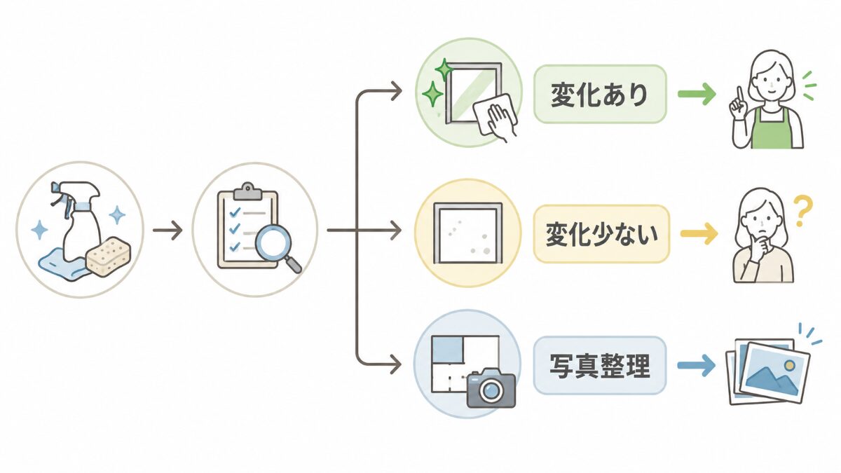 ハウスクリーニング相談前に掃除後の変化で判断する図解