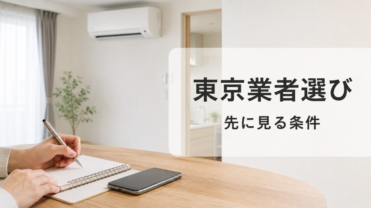 東京でハウスクリーニング業者を選ぶ前に条件を整理するイメージ
