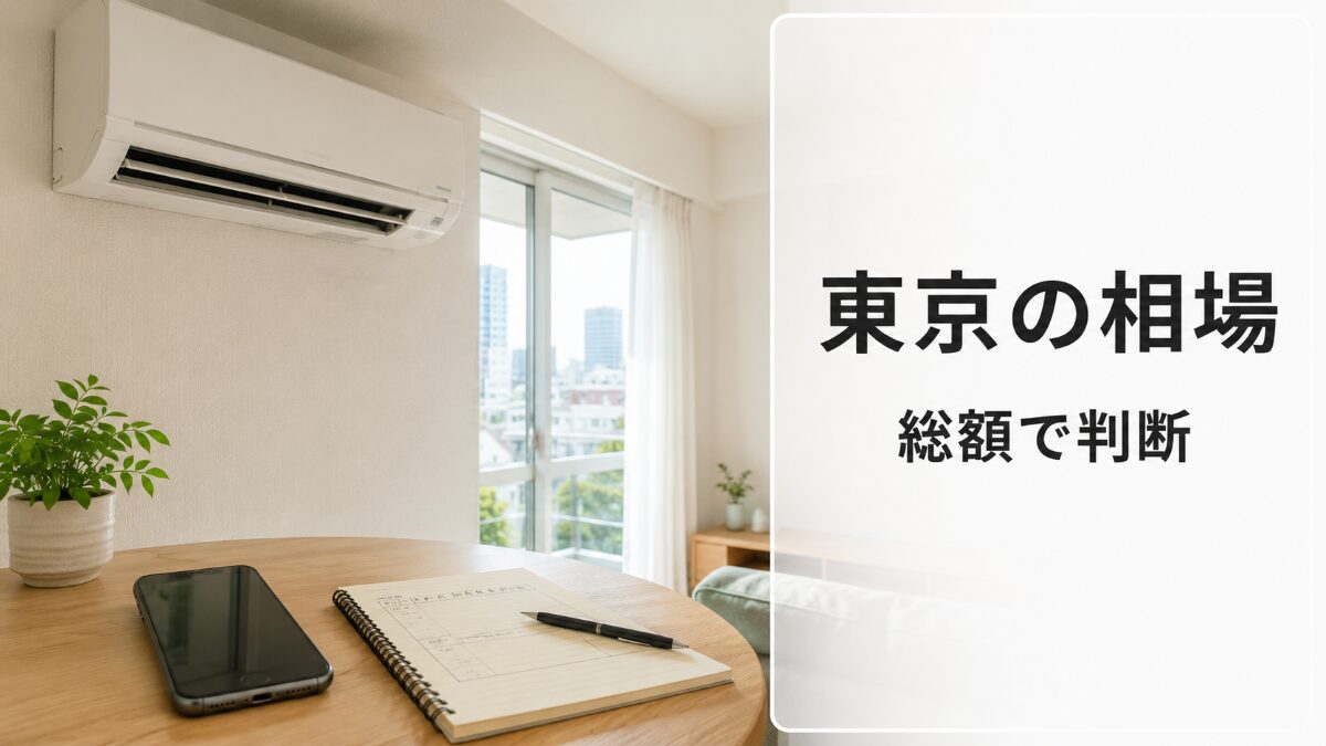 東京のエアコンクリーニング相場を見積もり前に確認するイメージ