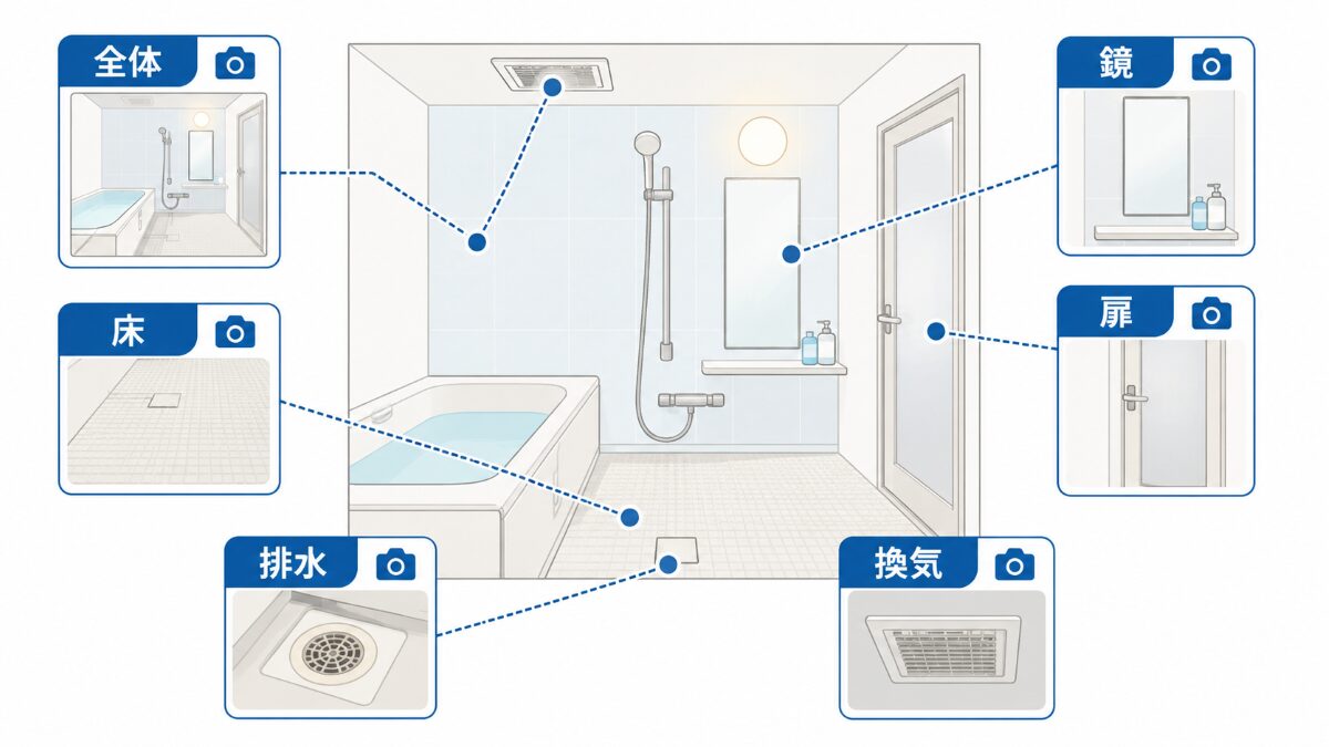 浴室クリーニング相談前に写真で残す場所を整理した図解