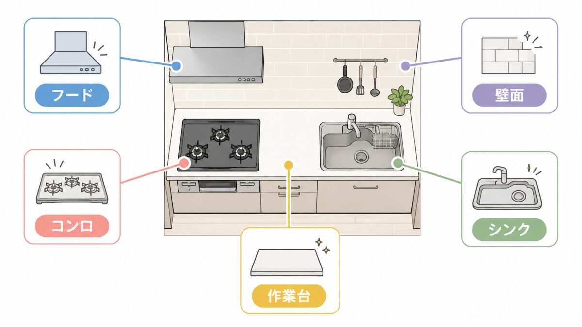 神楽坂でキッチンクリーニング相談前に見る場所を整理した図解