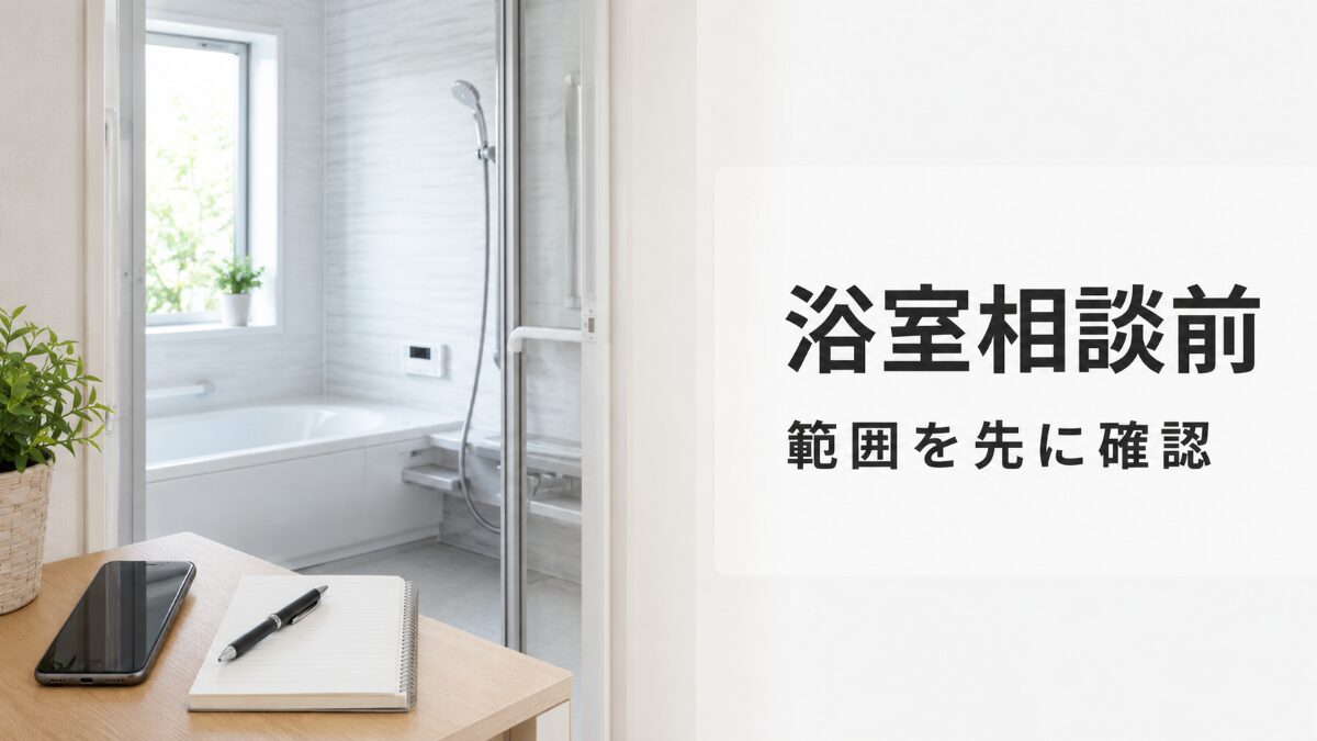 神楽坂で浴室クリーニング相談前に作業範囲を確認するイメージ