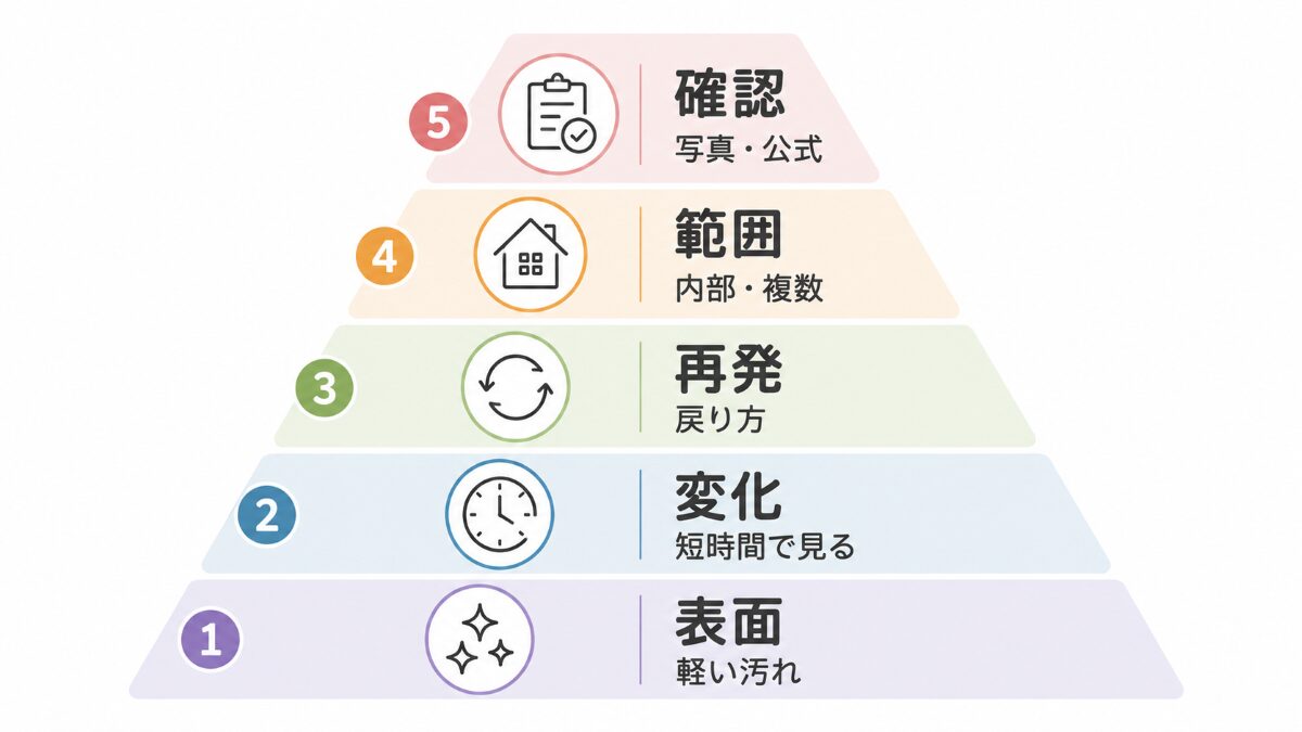 プロと自分掃除の違いを判断する5つの確認順