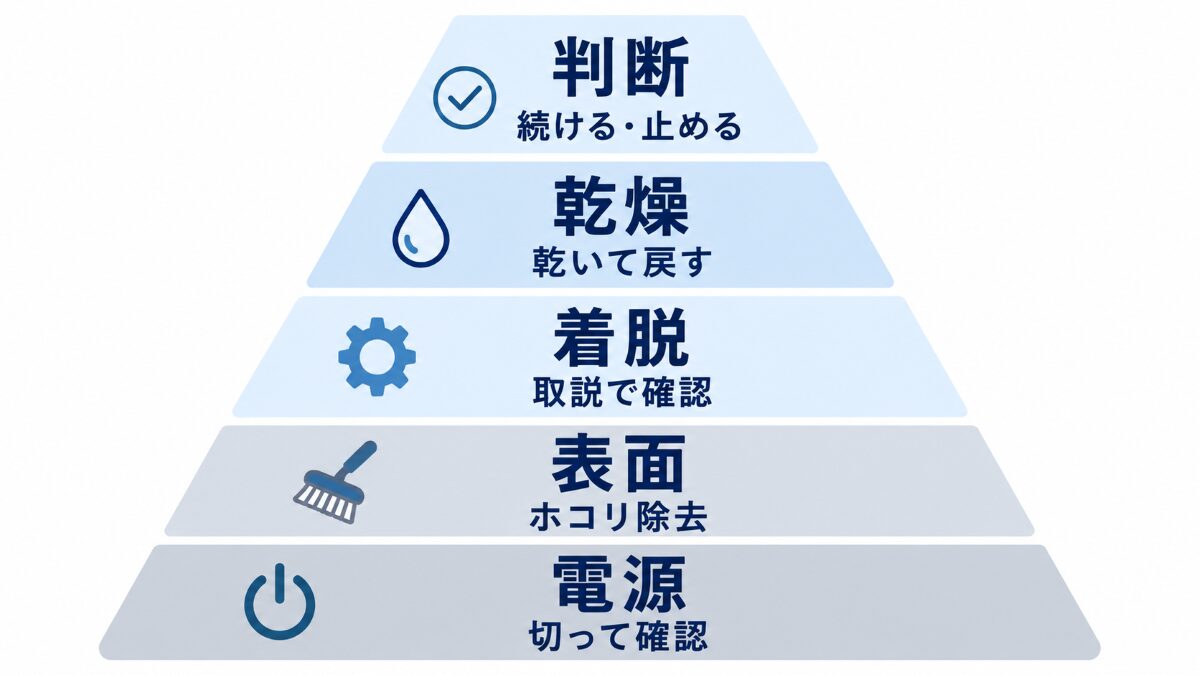トイレ換気扇掃除で電源確認から終了判断まで見る5つの順番