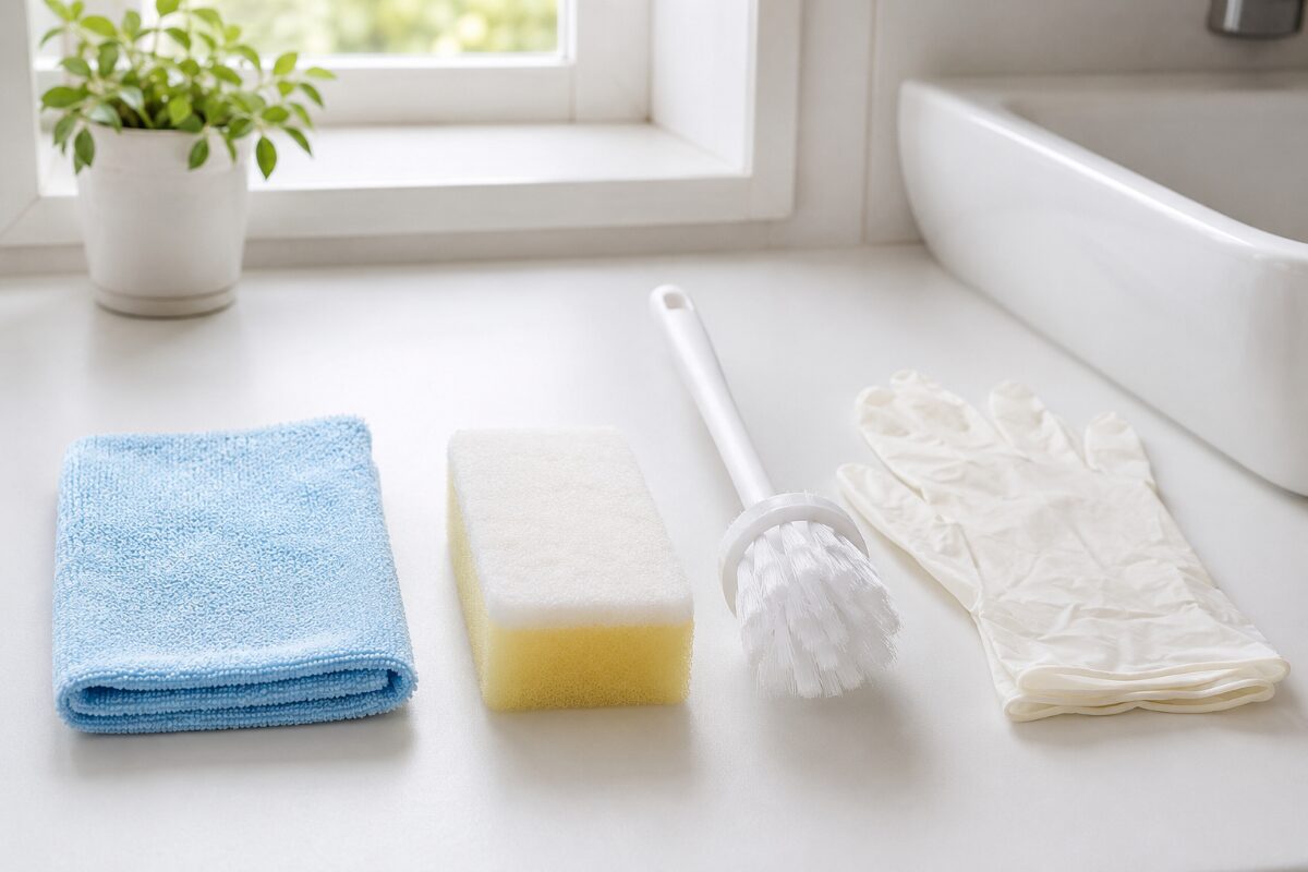 トイレの黄ばみ掃除で使用を検討する柔らかい掃除道具