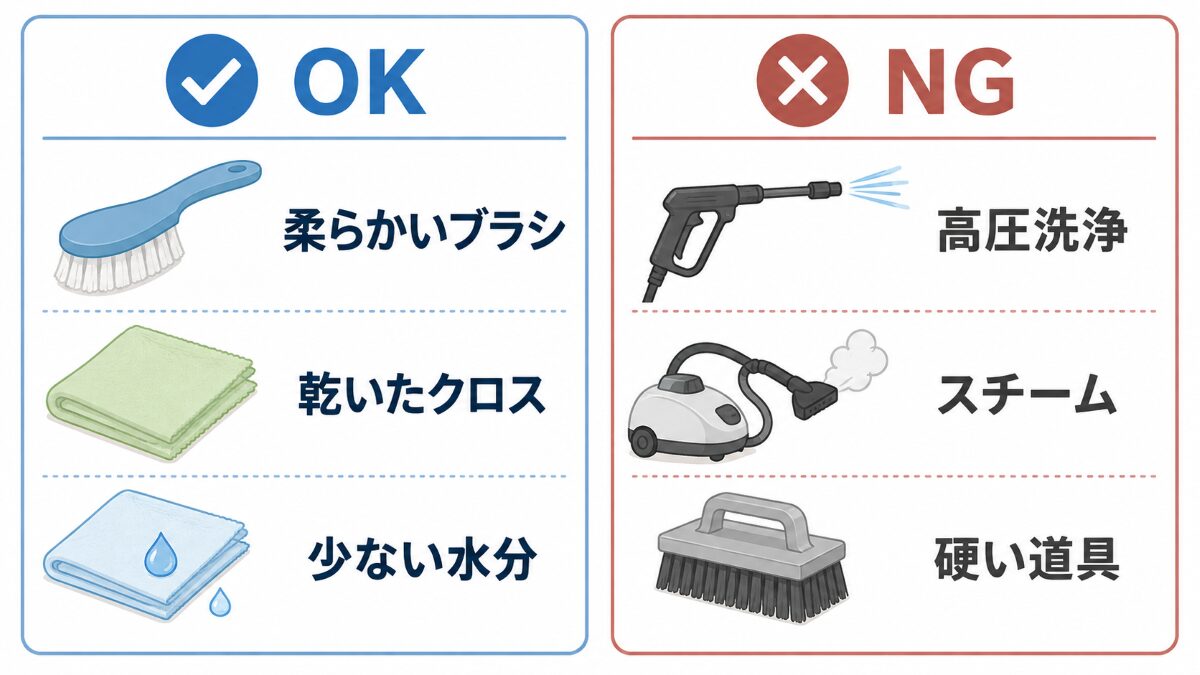 浴室乾燥機掃除に使える道具と避ける道具