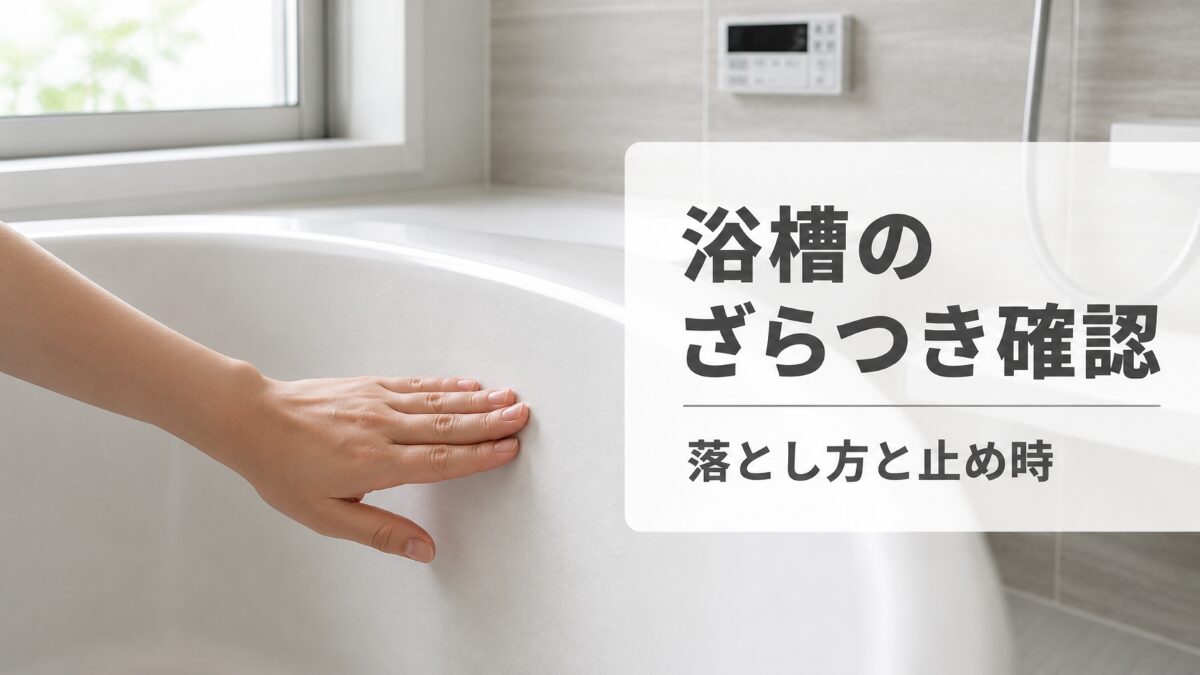 浴槽のざらつきの落とし方と掃除を止める判断基準