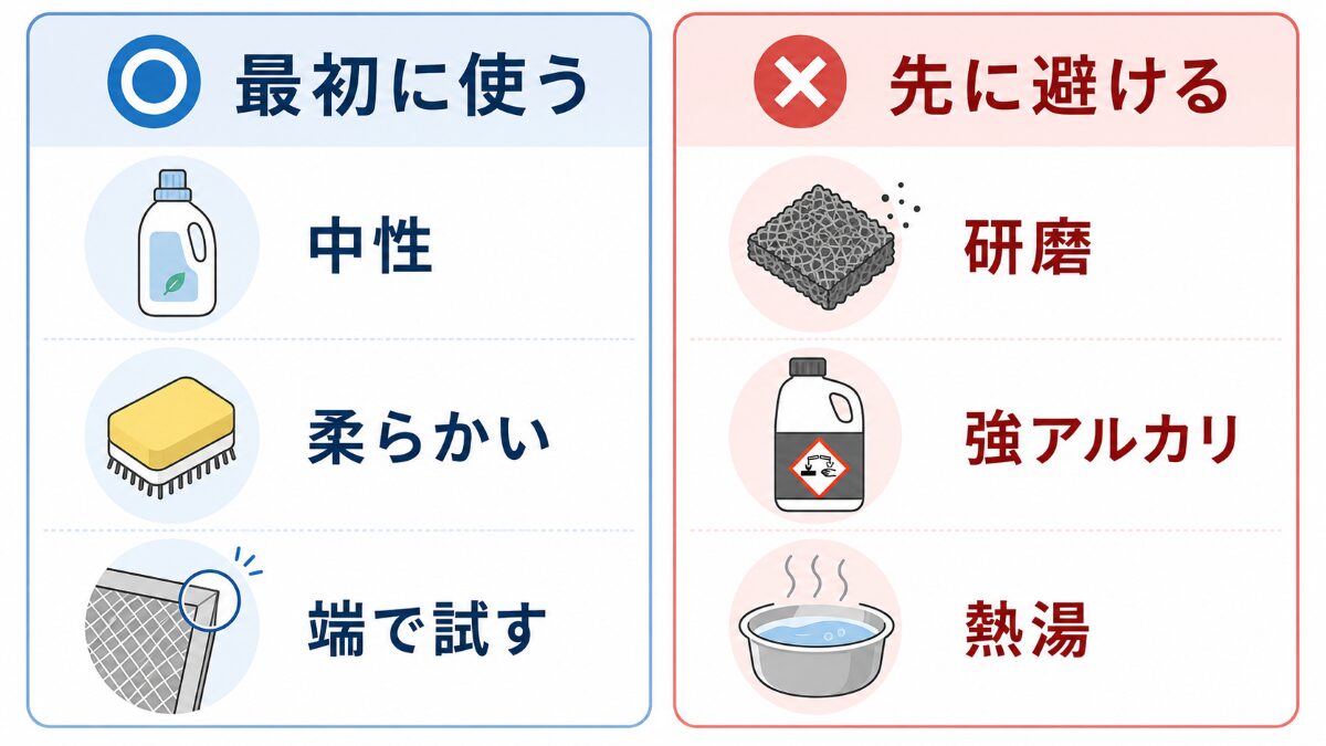 換気扇フィルター掃除で使う道具と避ける道具の比較